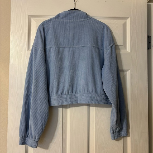 Aerie Groove On Zip Up Crop Jacket Size L Blue - Picture 5 of 14